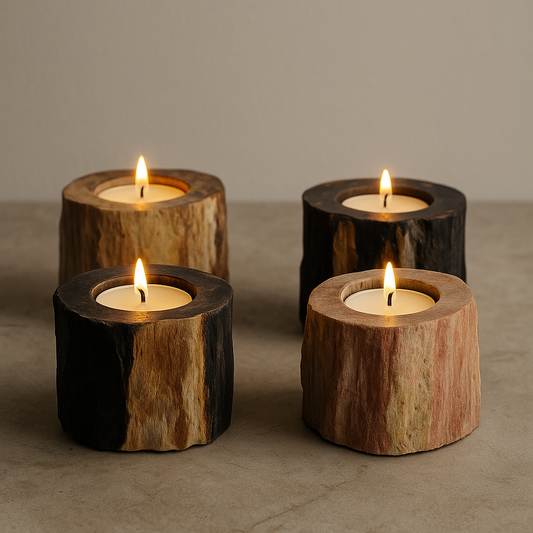 Naturlig rå fyrfadsstage