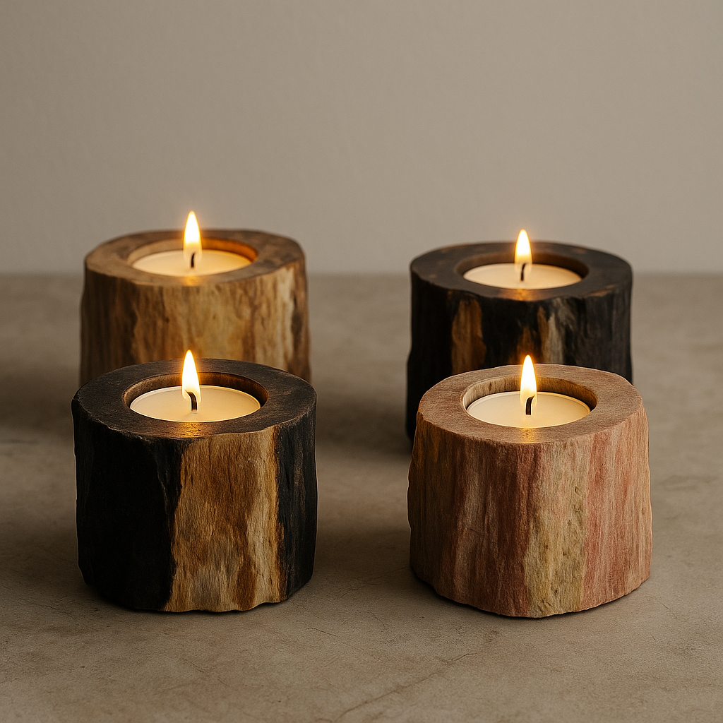 Naturlig rå fyrfadsstage