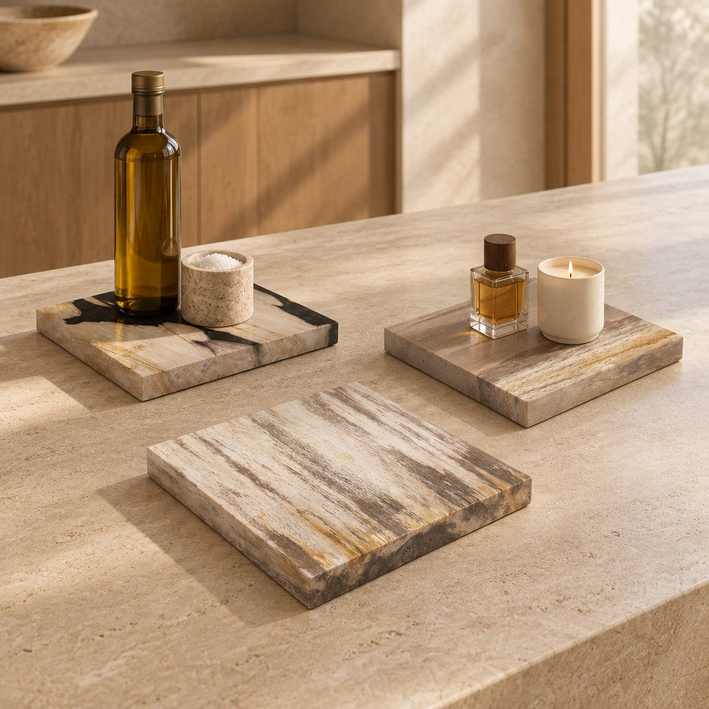 Bakke i Forstenet Træ – 20x20 cm