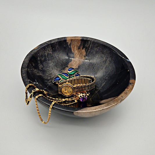 Mørk opbevaringsskål