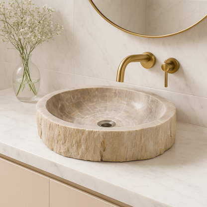 Håndvask i lyse gråtoner med rå kant