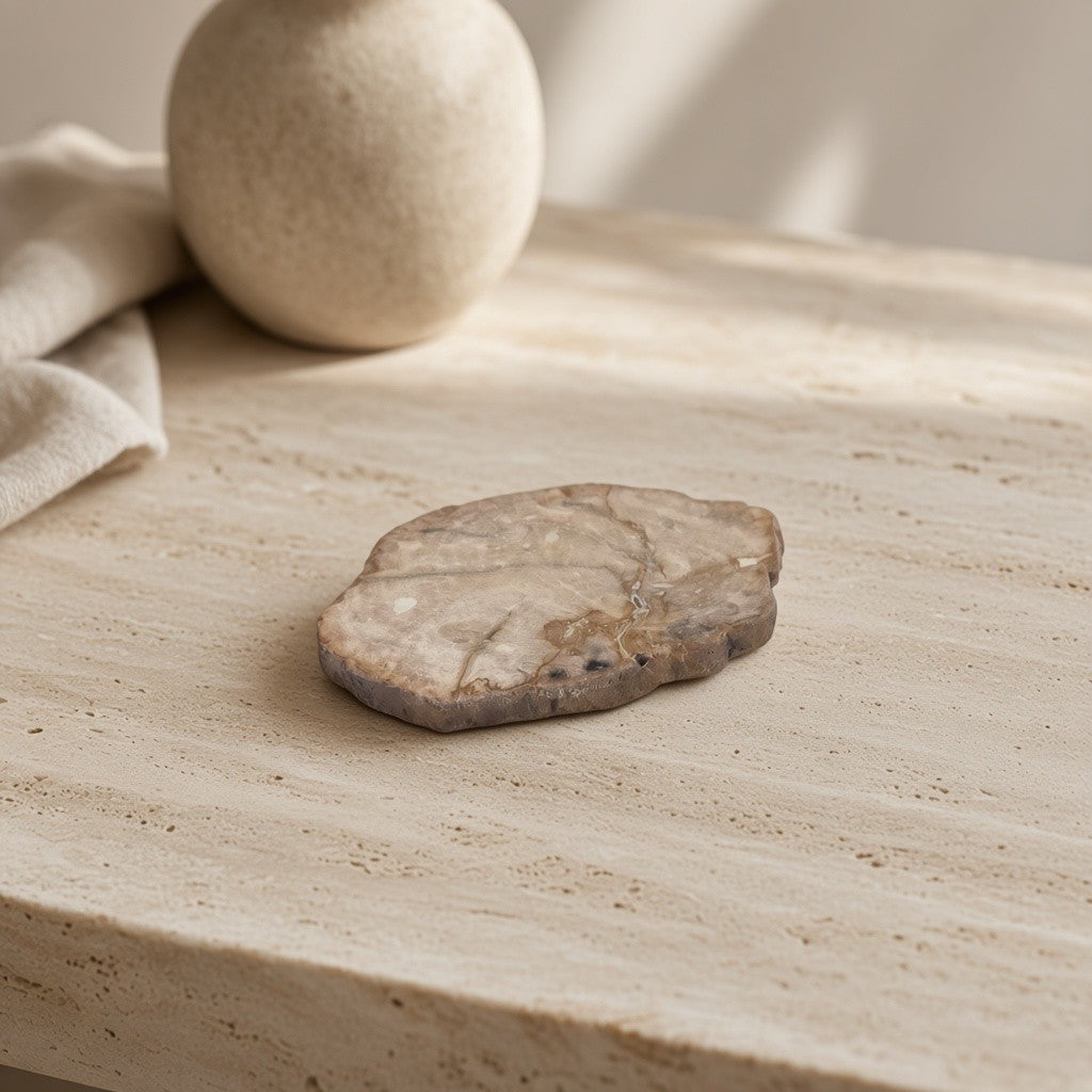 Organisk Bordskåner i Forstenet Træ – Naturstykke