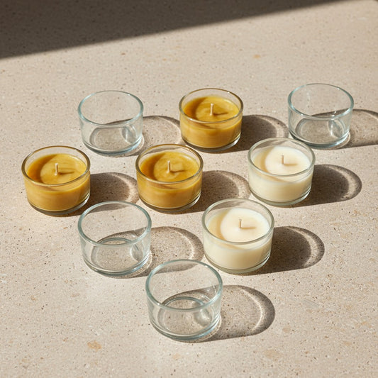 Glasbeholder til fyrfadslys